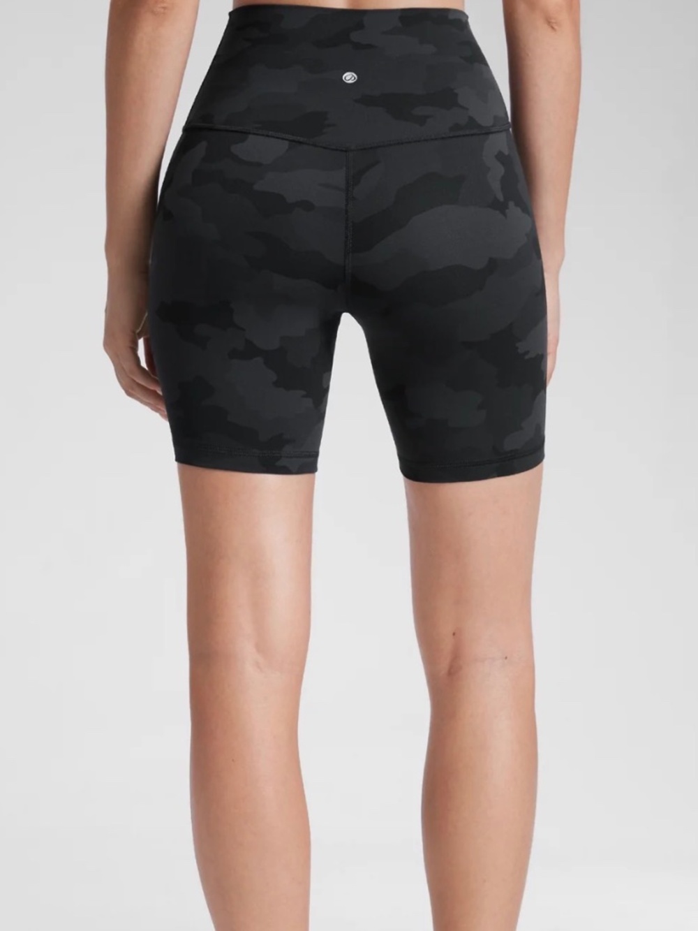 Lululemon align high-rise biker short in dark camoflauge
